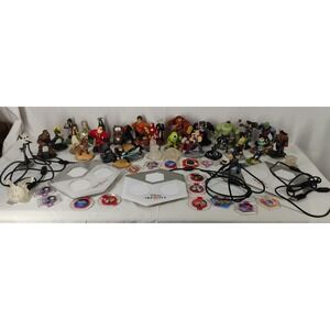 Disney Infinity HUGE 54pc Lot Game Figures Crystals Characters Portal Bases More